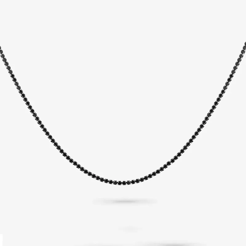 Colar Riviere Prateado e Preto FREEDOM Homem RADIANT Joias