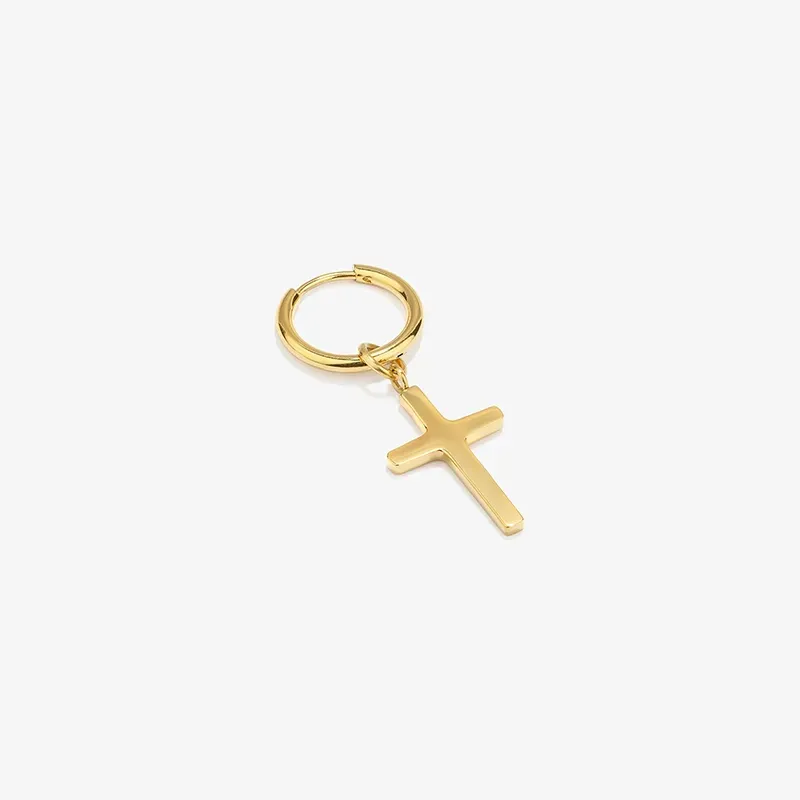 Brinco Cruz Dourado Homem RADIANT Joias