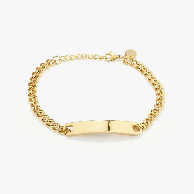 Pulseira Escrava Placa Dourada BOXER Homem RADIANT Joias