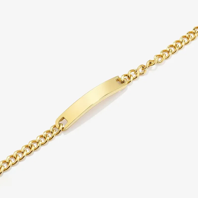 Pulseira Escrava Placa Dourada BOXER Homem RADIANT Joias