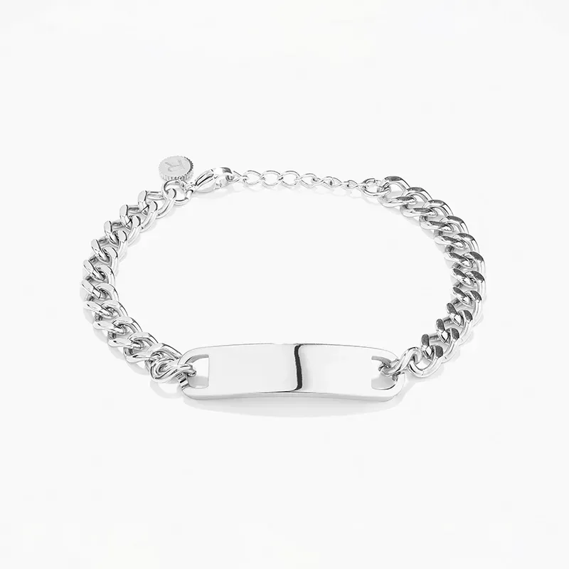 Pulseira Escrava Placa Prateada BOXER Homem RADIANT Joias