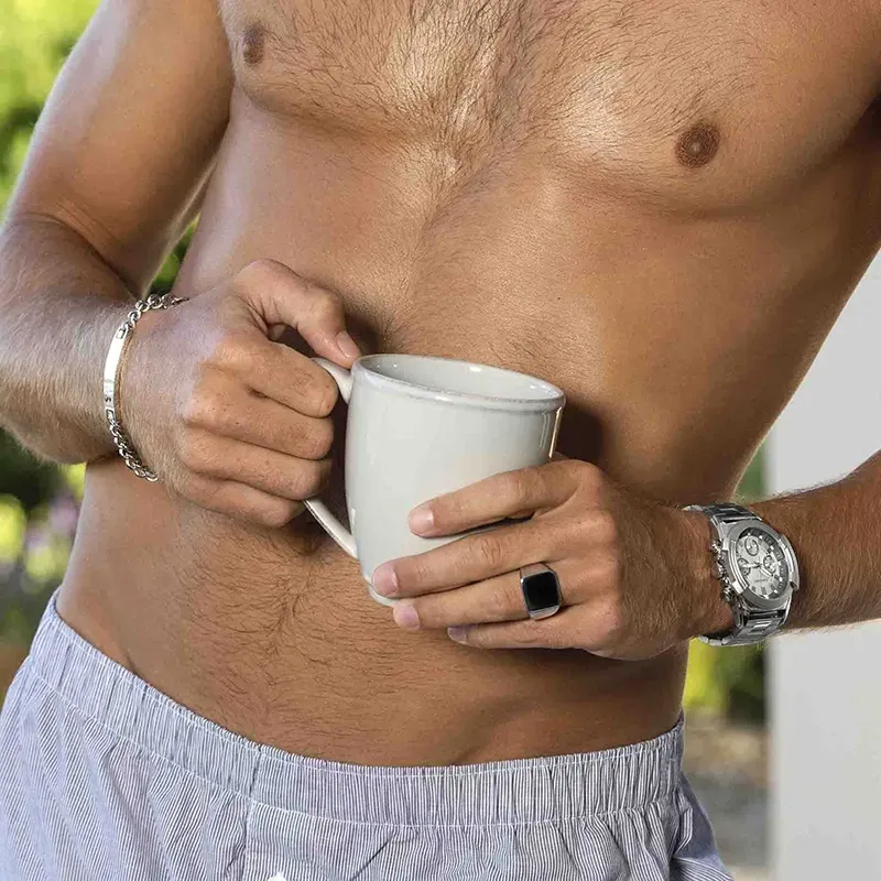 Pulseira Escrava Placa Prateada BOXER Homem RADIANT Joias