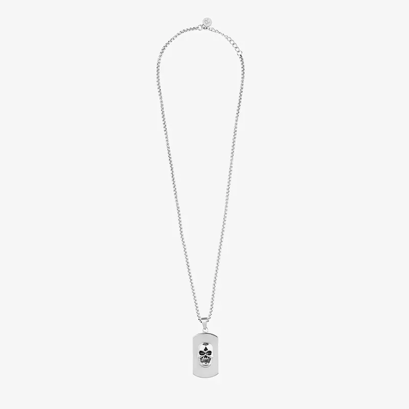 Colar Caveira Prateado ROUTE 66 Homem RADIANT Joias