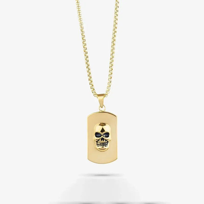 Colar Caveira Dourado ROUTE 66 Homem RADIANT Joias