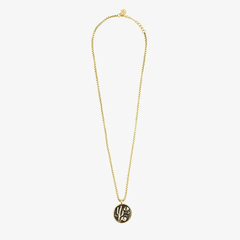 Colar Cacto Dourado e Preto PEREIRA Homem RADIANT Joias
