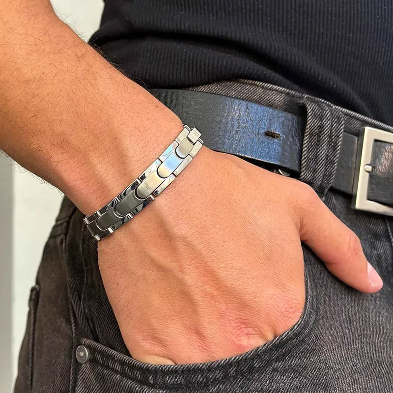 Pulseira Homem Txema Elos Prateada