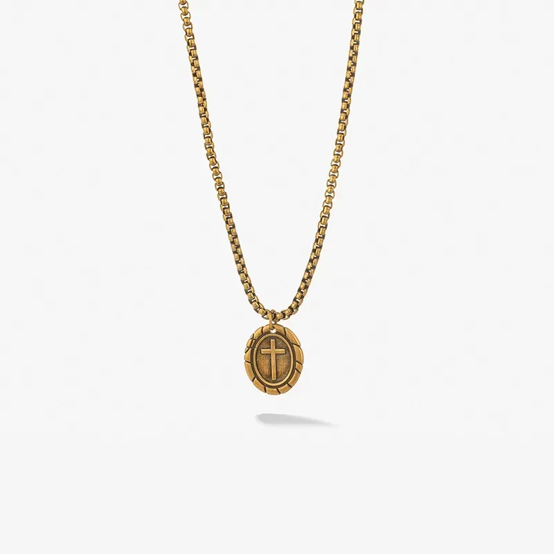 Colar Homem Mateo Oval Dourado