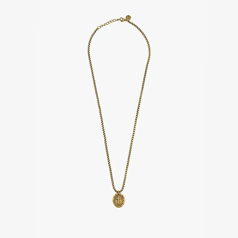 Colar Homem Mateo Oval Dourado
