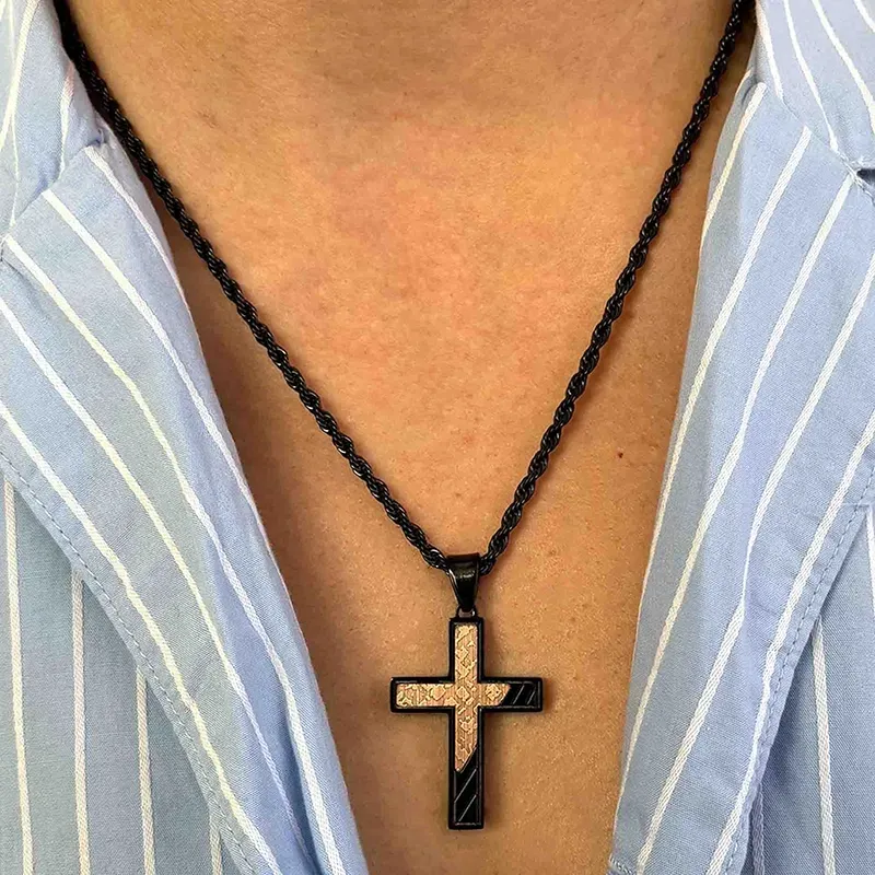 Colar Homem Mateo Cruz Preto
