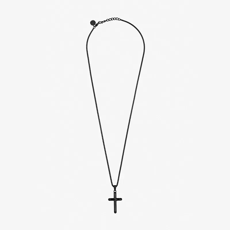Colar Homem Mateo Cruz Fina Preto