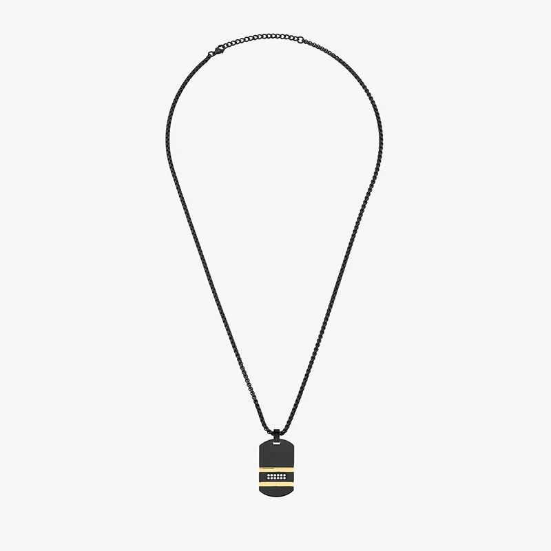 Colar Homem Martinez Preto e Dourado