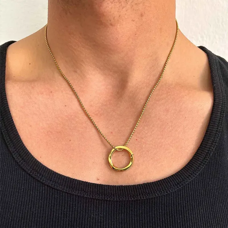 Colar Homem Piti Anel Dourado