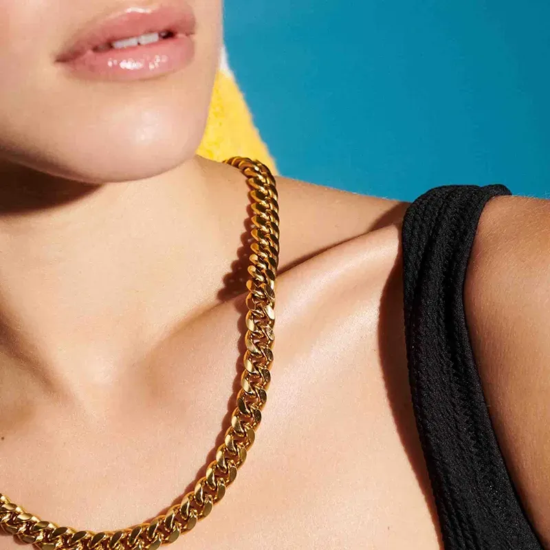 Colar Homem Musculitos Elos Dourado