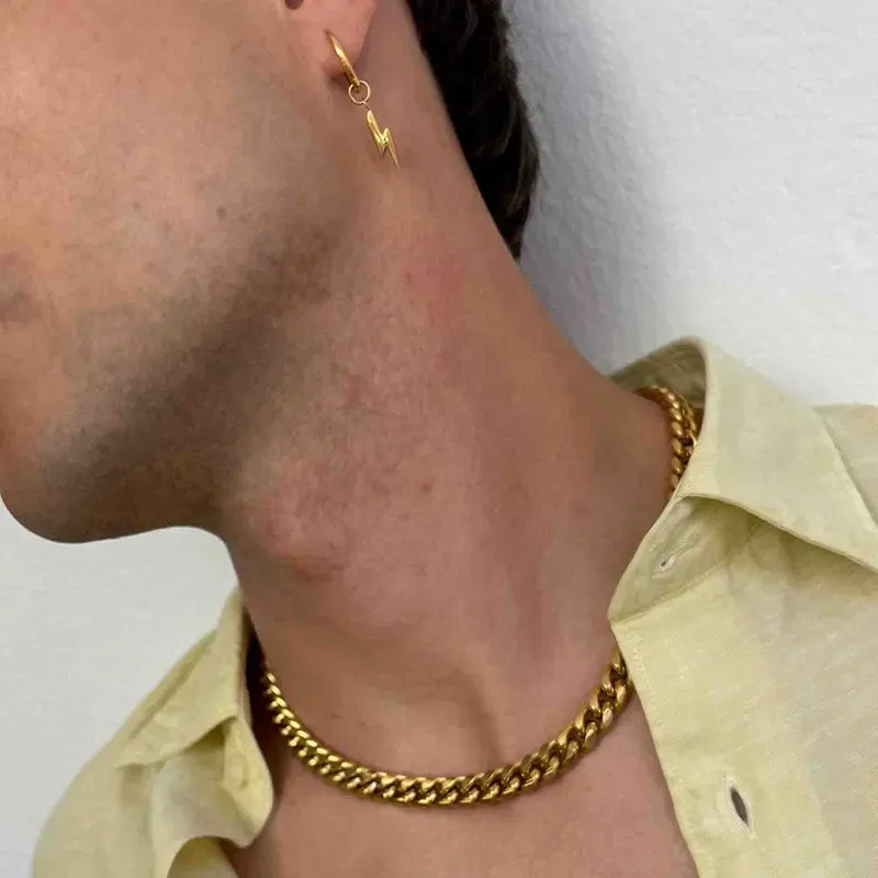 Colar Homem Musculitos Elos Dourado