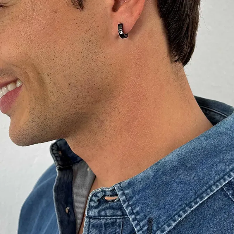 Earcuff Homem Perez Preto