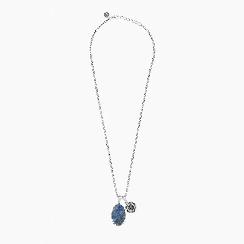 Colar Palau Homem Medalha Azul