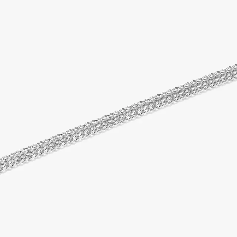 Pulseira Homem Txema Duplo Prateado