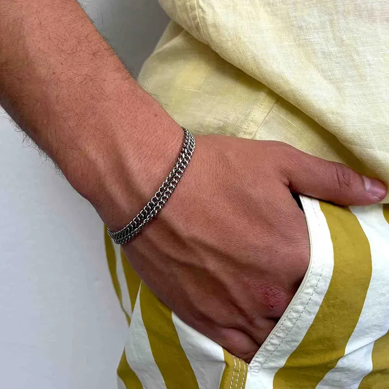 Pulseira Homem Txema Prateada