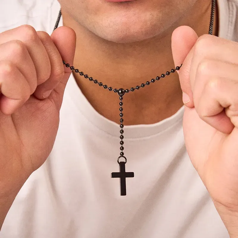 Colar Homem Palau Cruz Preto