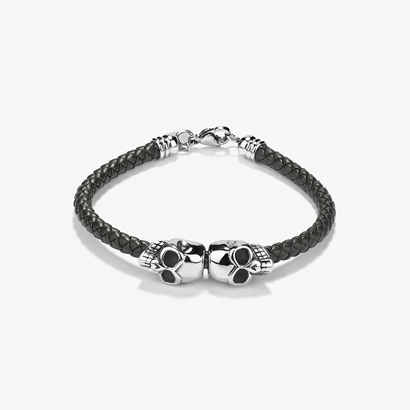 Pulseira Homem Pirate Couro Castanho