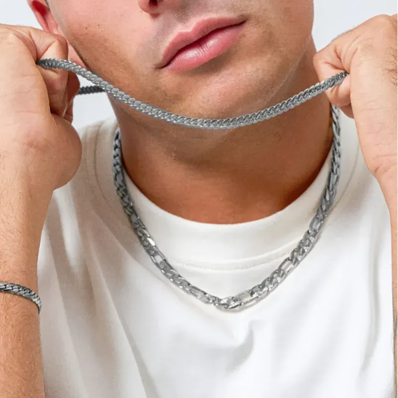 Colar Homem Padlock Arrow Prateado | Radiant