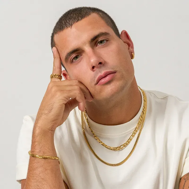 Colar Homem Padlock Arrow Dourado| Radiant