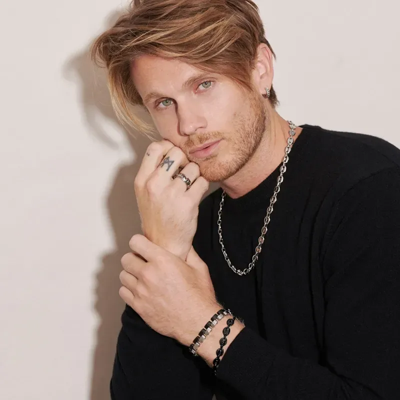 Bracelete Homem Calabrote Preto | Radiant