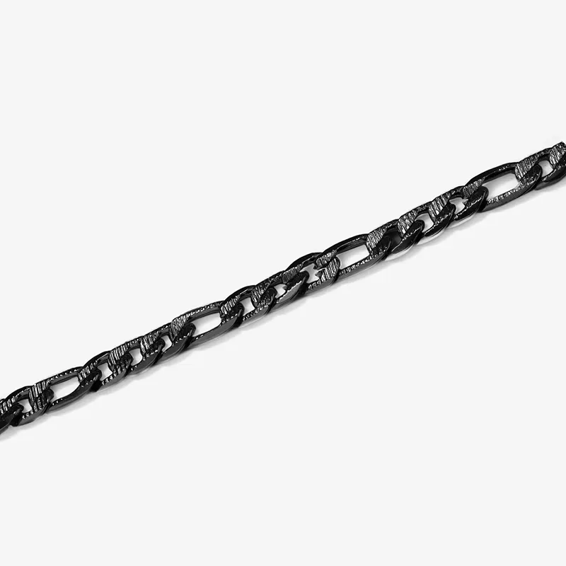 Bracelete Homem Padlock Texturado Preto | Radiant