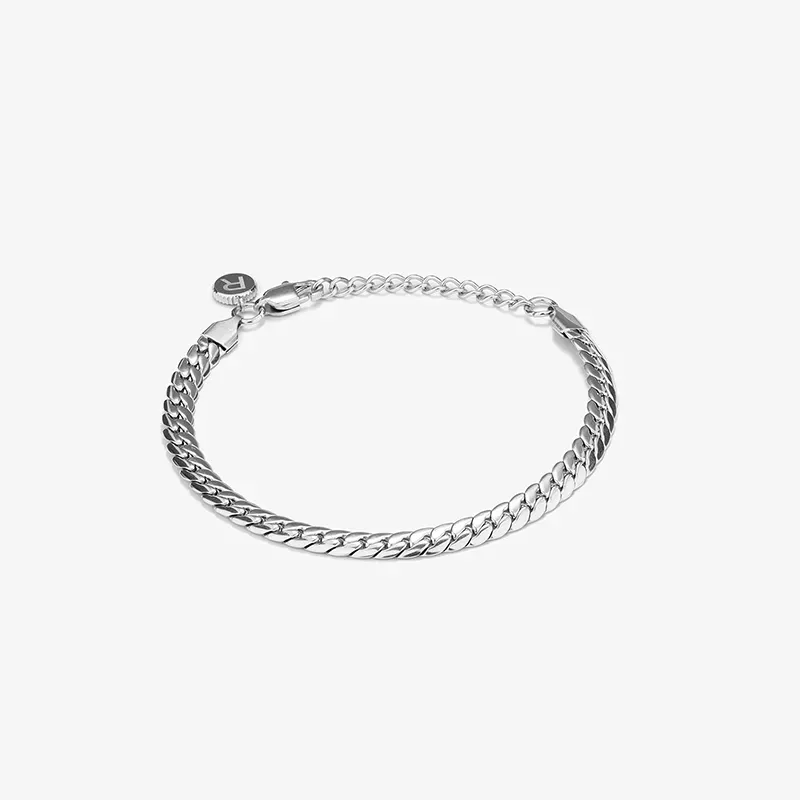 Bracelete Homem Flat Padlock Prata