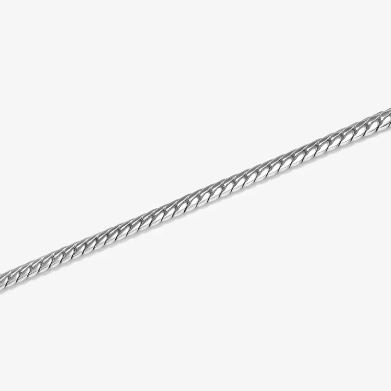 Bracelete Homem Flat Padlock Prateado  | Radiant