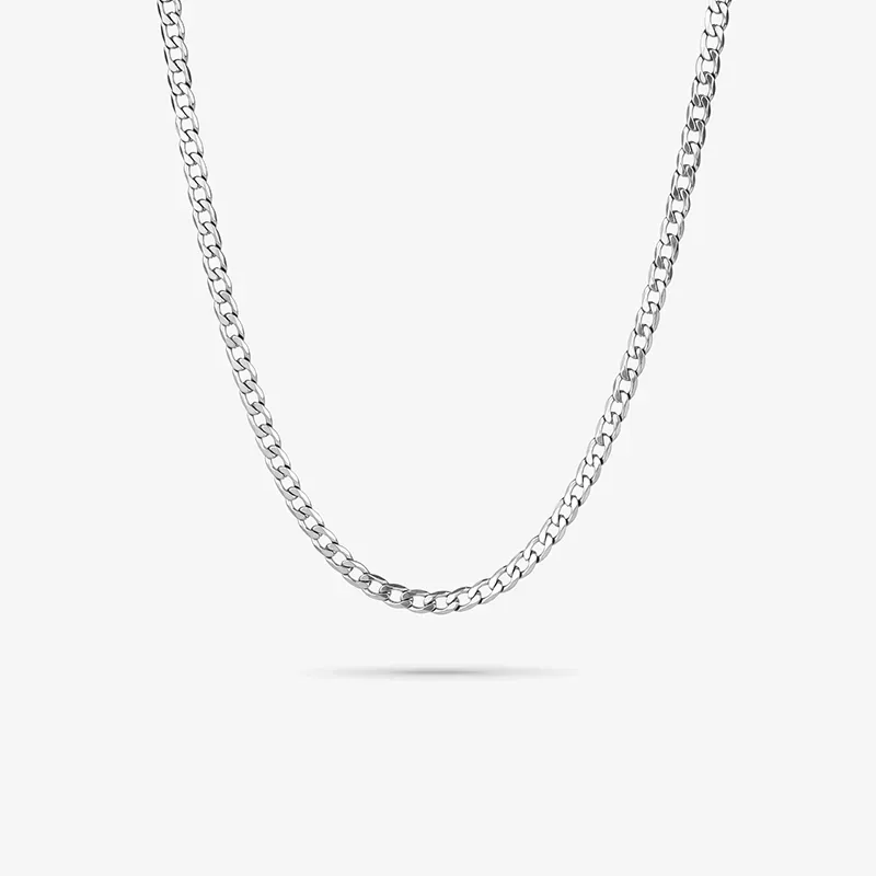 Colar Homem Flat Padlock Prateado | Radiant