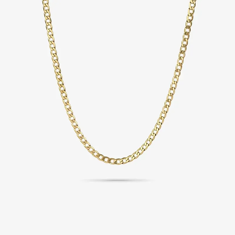 Colar Homem Flat Padlock Ouro