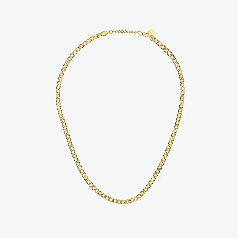 Colar Homem Flat Padlock Dourado  | Radiant
