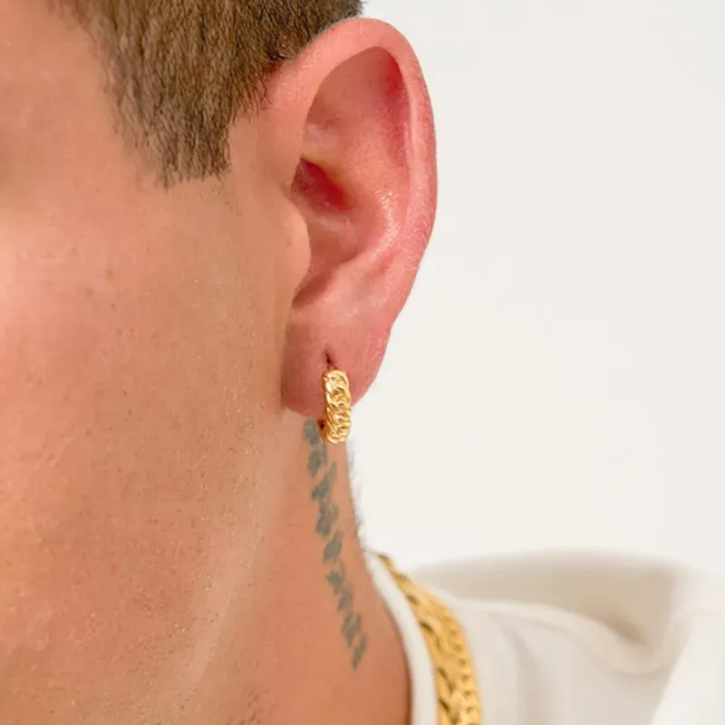 Brinco Homem Cadeado Padlock Dourado | Radiant