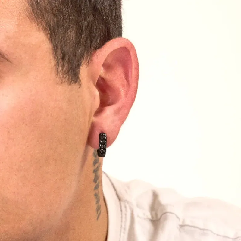 Brinco Homem Cadeado Padlock Preto | Radiant