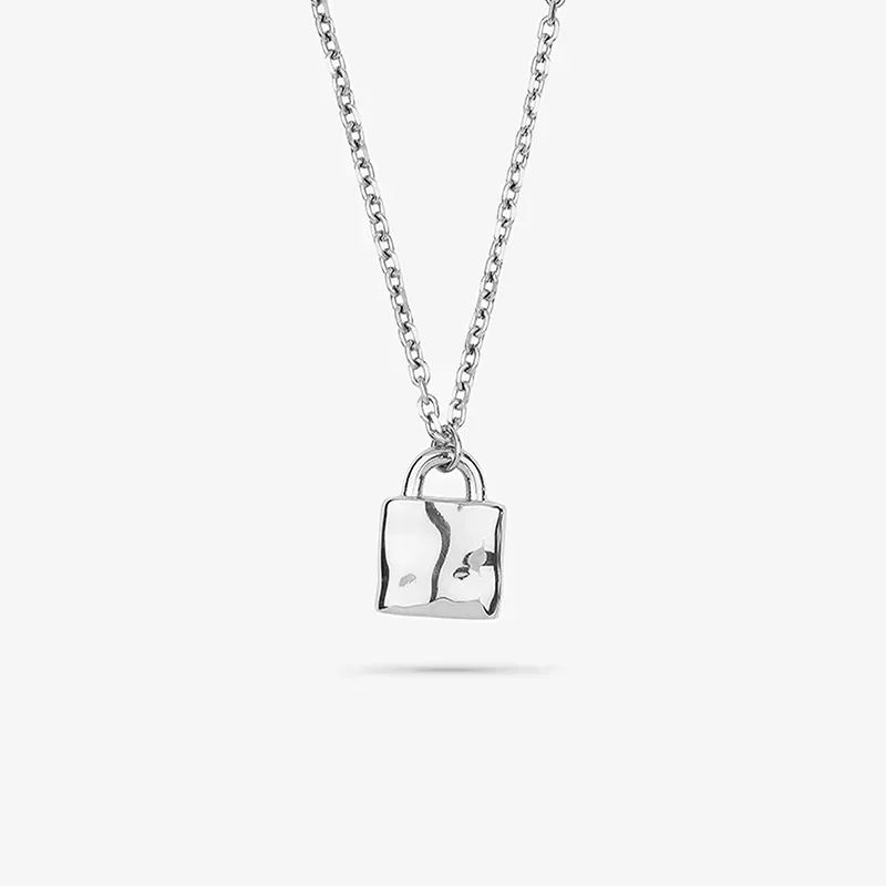 Colar Homem Cadeado Padlock Prateado | Radiant
