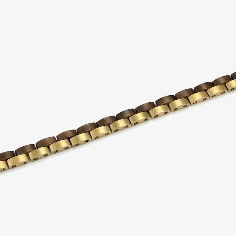 Pulseira Homem Nature Dourado/Wood | Radiant