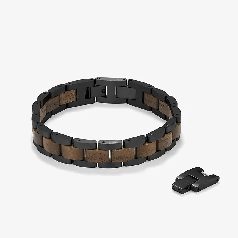 Pulseira Homem Nature Preto/Wood Multi