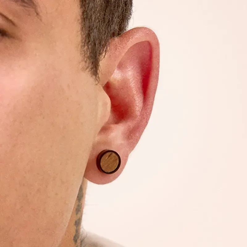 Brincos Homem Nature Preto/Wood | Radiant