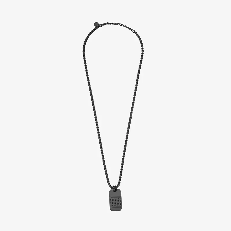 Colar Homem Lombok Placa Preto | Modernidade e Sofisticação