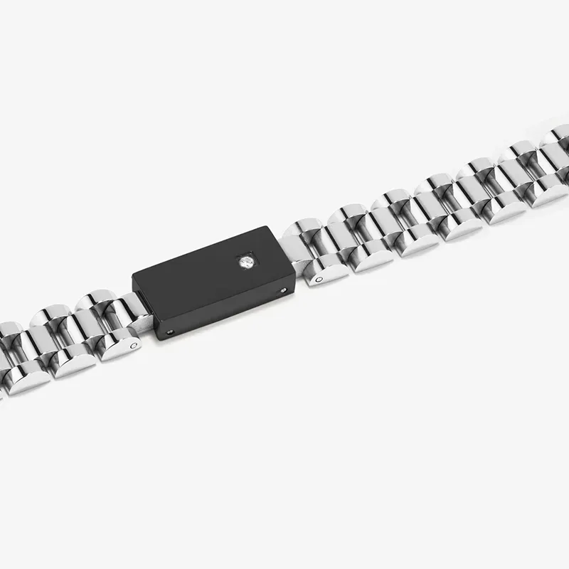 Pulseira Homem Preto/Prateada | Design Moderno e Versátil