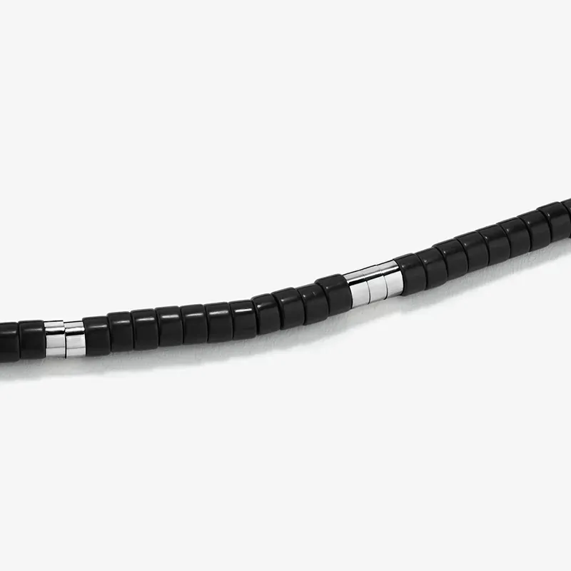 Pulseira Homem Bahía Preto | Elegância em Aço