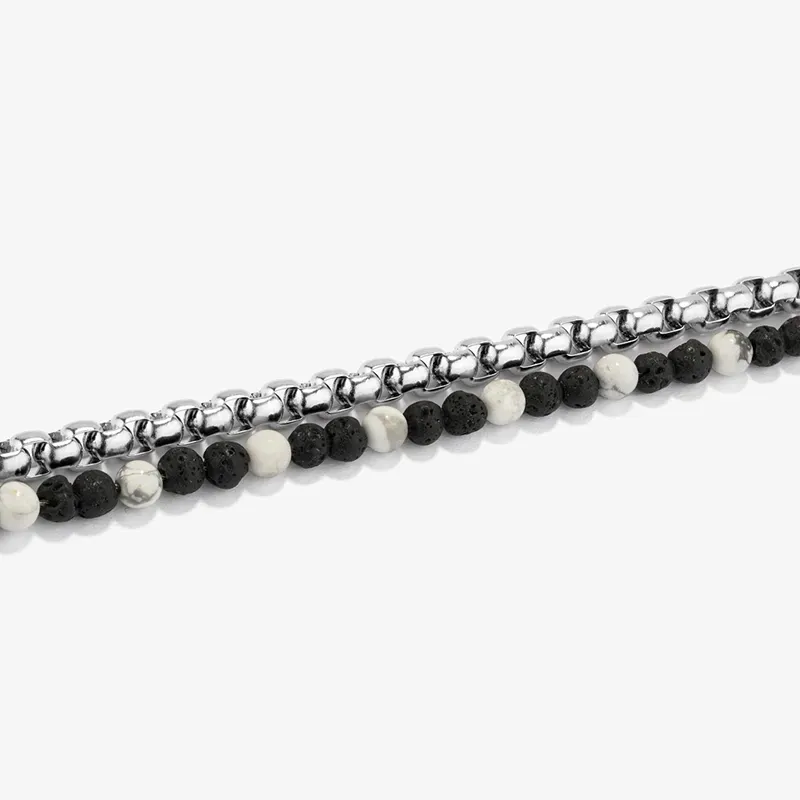 Pulseira Homem Bali Beads Prateado | Modernidade e Elegância