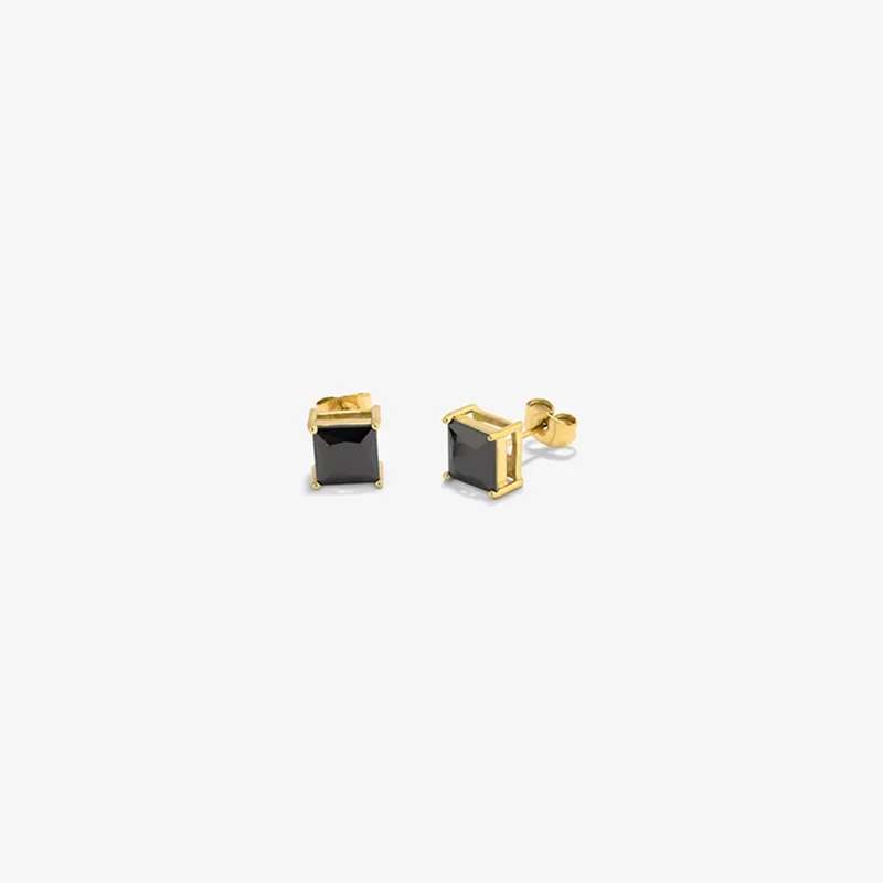 Brincos Homem Atlante Onyx Ouro | Sofisticação e Elegância
