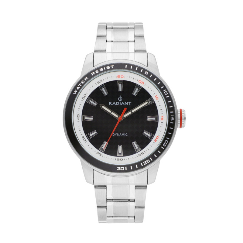 DAX 47MM BLACK DIAL SILVER SS BAND