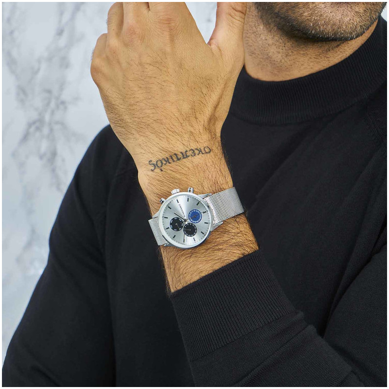 MAKERS 41MM SILVER DIAL IPS MESH