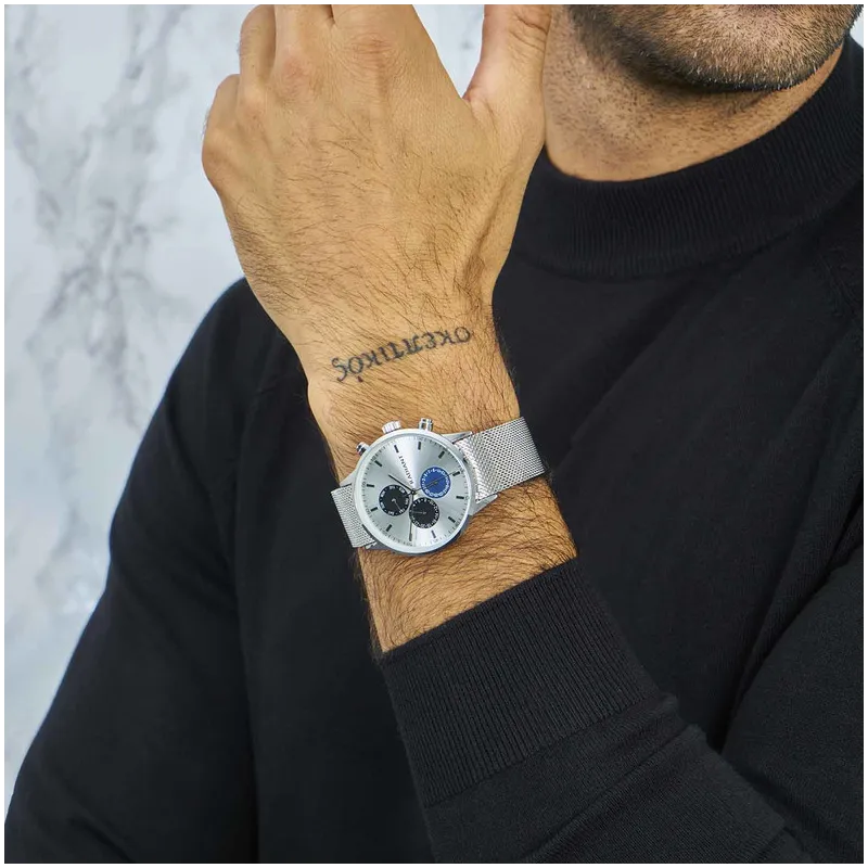 MAKERS 41MM SILVER DIAL IPS MESH