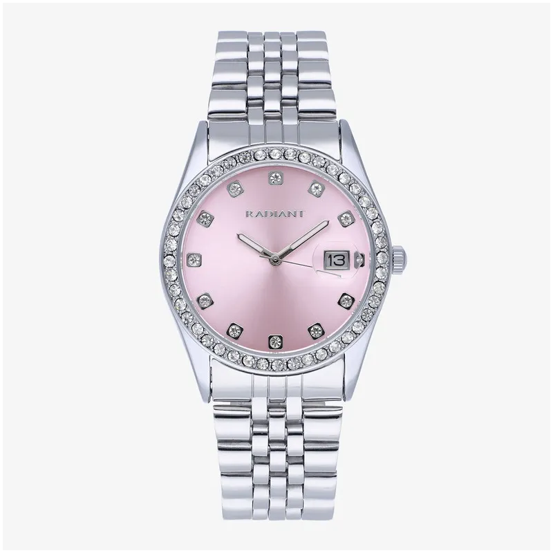 NABYA 36MM PINK DIAL SS BRACELET