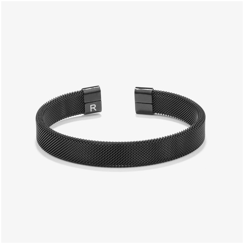 Pulseira Cerâmica Semi Bangle Preta BAND Homem RADIANT Joias
