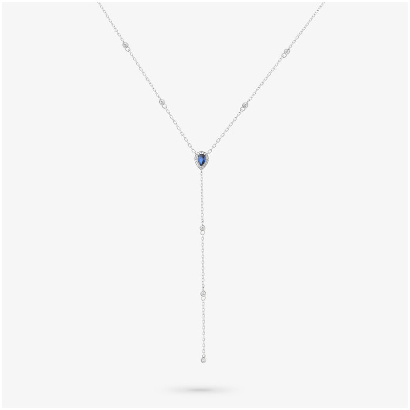 Colar comprido de Prata zircónias coleção CROWN Radiant